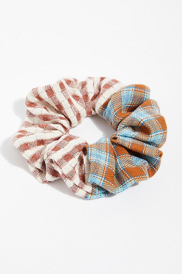 Mix Plaid Scrunchie By Free People